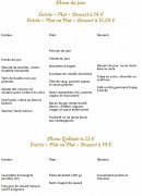 Carte et menu de Aux 3 Gourmands à Cournon d'Auvergne — Le menu du jour et menu grillades