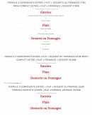 Carte et menu de La Galerie des Saveurs à Cournon d'Auvergne — Les formules