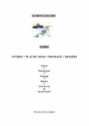 Carte et menu de Au Bon Gaulois à Saint Julien Puy Laveze — menu à 13.50€
