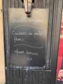Carte et menu de Les Voûtes Saint Verny à Veyre Monton — Exemple de menu