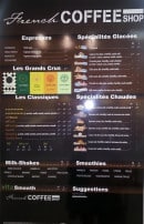 Menu French Coffee Shop - Expresso, specialite glace...