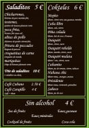 Menu Habanita Chic - Saladitos, cocktails et sans alcools 