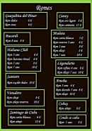 Menu Habanita Chic - Rones 