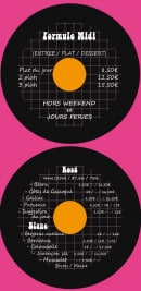 Menu Le Chabada - Les formules du midi, les vins rosés et les vins blancs 