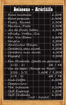 Menu Le Chabada - Les boissons et les apéritifs 