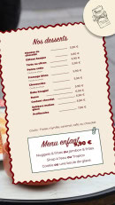 Carte et menu de Le Cristal à Pau — Menu 2