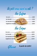 Menu New Bowling des Pyrénées - Gaufres et crêpes 
