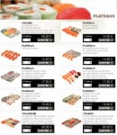 Menu You Sushi - Les Plateaux