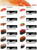 Menu You Sushi - Les Sushis