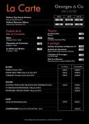 Carte et menu de Georges and Co à Bayonne — Les produits de la mer, les vins ...