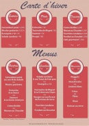 Menu La Maison Des Lacs - La carte d'hiver et les formules menus