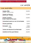 Menu La Maison Des Lacs - Les entrées
