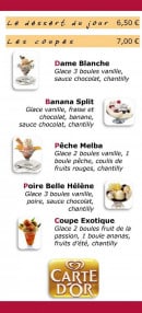 Menu La Maison Des Lacs - Les desserts