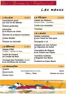 Menu La Maison Des Lacs - Les formules menus