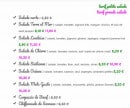 Menu mets gusto - les salades,...