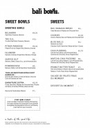 Menu Bali Bowls - Les sweets