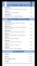 Menu Biarritz Beach - Cocktails et digestifs 