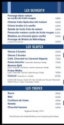 Menu Biarritz Beach - Desserts, glaces et crêpes 