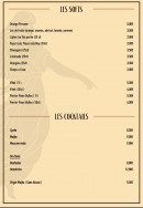 Menu Café des artistes - Les softs et cocktails