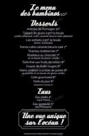 Menu Dolce Arena - Les desserts et eaux