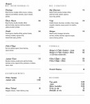 Menu Gracieuse - La carte