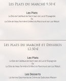 Menu Restaurant La Goulue - Les plats