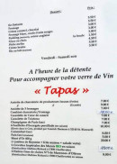 Menu Le Comptoir des Crus - Desserts et tapas 