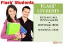 Menu Flash'pizza - Le menu étudiant