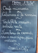 Menu Le Matana - Exemple de menu