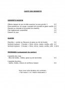 Menu Etchebarne - Desserts, glaces et formules 