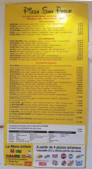 Menu Pizza San Pablo - Les pizzas et menu enfant