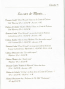 Menu La table de Mamie chat - La cave