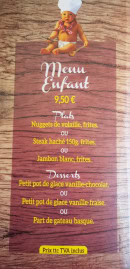 Menu Creperie de l'ours - Le menu enfant