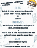 Menu L' Estive - Exemple de menu