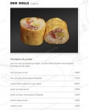 Carte et menu de Hoso sushi à Saint Jean de Luz — Les ego rolls