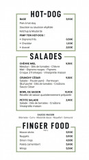 Menu Jack's Burgers - Les hot dogs, salades et finger food