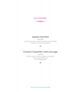 Menu L'Océan - Les viandes