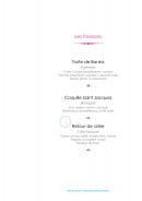 Menu L'Océan - Les poissons