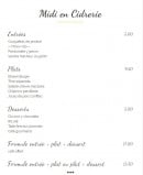 Carte et menu de La Cidrerie Luzienne à Saint Jean de Luz — Midi en cidrerie