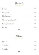 Carte et menu de La Cidrerie Luzienne à Saint Jean de Luz — Désserts et glaces