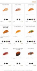 Menu You Sushi - Sushis