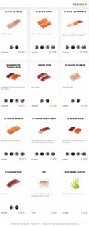 Menu You Sushi - Sashimis