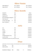 Menu Au Family's - Les bières, softs, ...