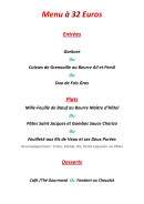 Menu Au Family's - Le menu à 32€