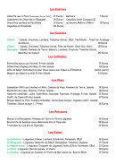 Menu Au Family's - La carte