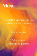 Menu Restaurant Chez Nous - Exemple de menu