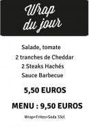 Menu Surf Burger - Wrap du jour à 5,5€