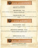 Menu Westside - Les plats du moment