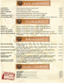Menu Westside - La carte midi et soir