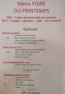 Menu Chez ttotte - Le menu